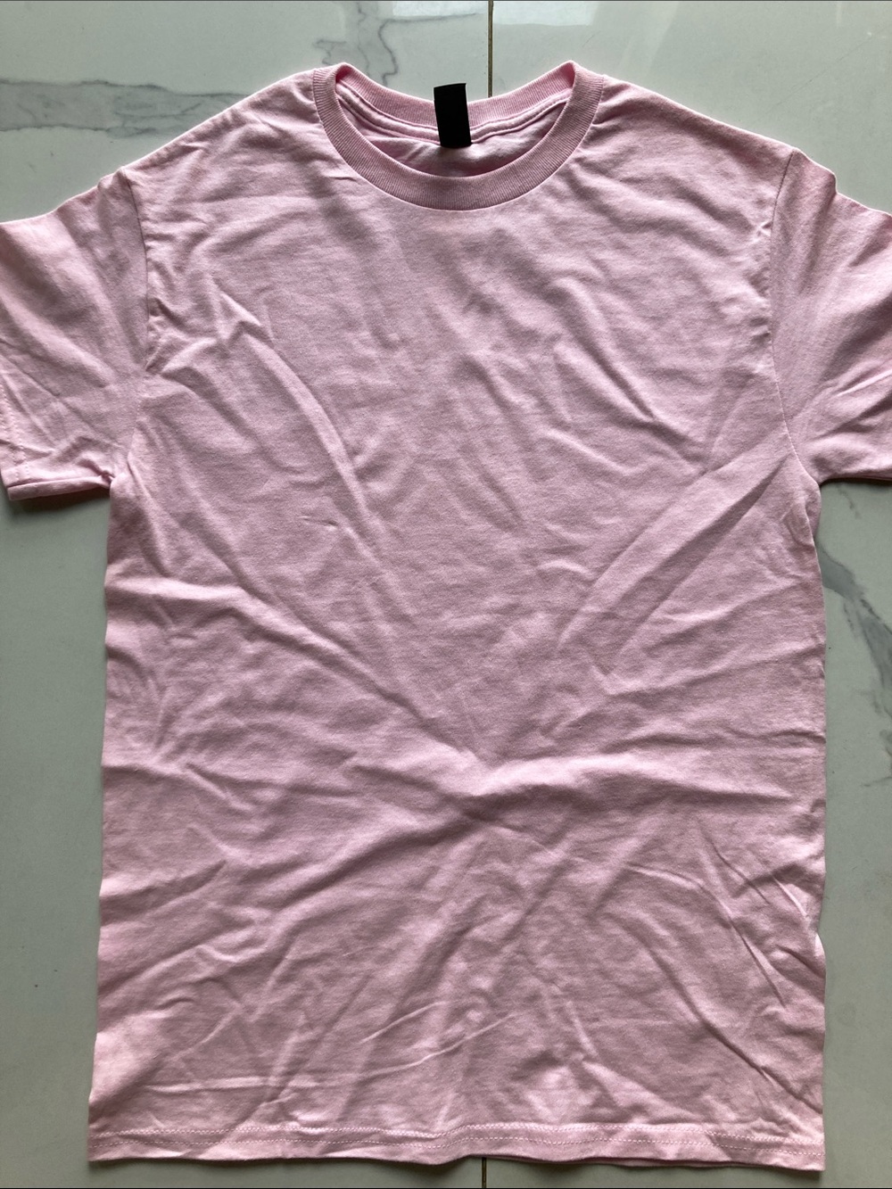 Gildan Light Pink Short Sleeve Crew Neck Tee